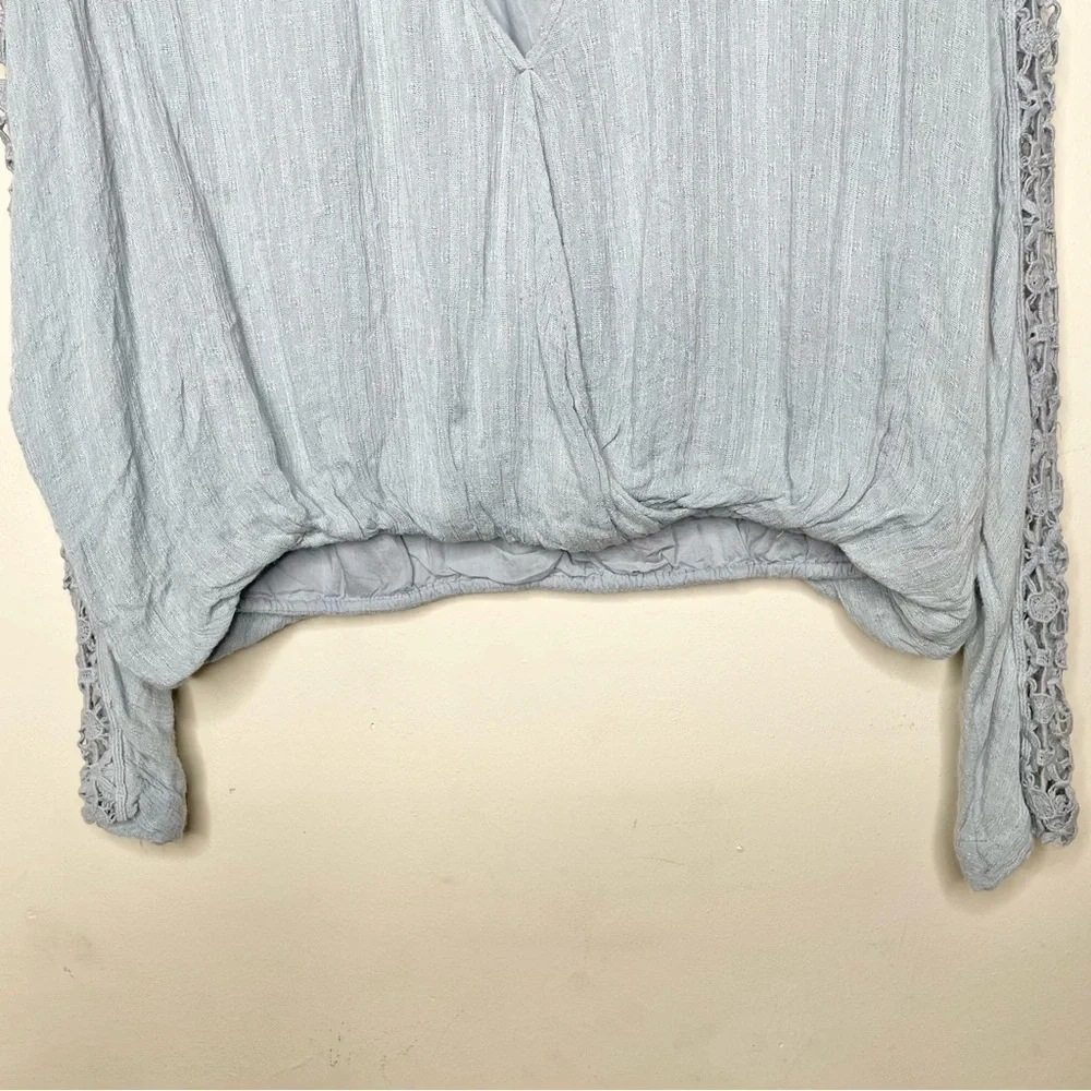 Free‎ People Runaway Crochet Lace Banded Wrap Top